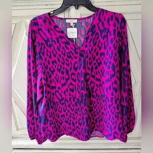 Easel Animal Print Blouse Top